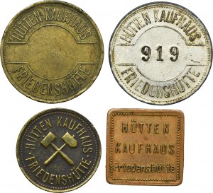 Set, Ruda in Oberschlesien, Friedenshütte, Hütten Kaufhaus, 1 Pfennig, 5 Pfennig and 20 Pfennig (3 pcs.)