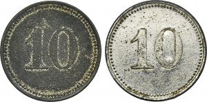 Set, Ruda in Oberschlesien, Orzegow, Gotthardtschacht, 10 Pfennig (2 pcs.)
