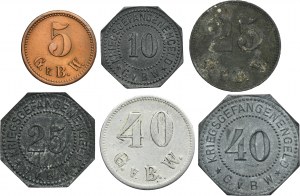 Set, Ruda in Oberschlesien, Ruda, Gräflich von Ballenstrem'sche Werke, 5 Pfennig, 10 Pfennig, 25 Pfennig and 40 Pfennig (6 pcs.)