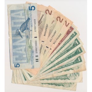 Canada, set 1-5 Dollars (12 pcs.)