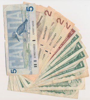Canada, set 1-5 Dollars (12 pcs.)