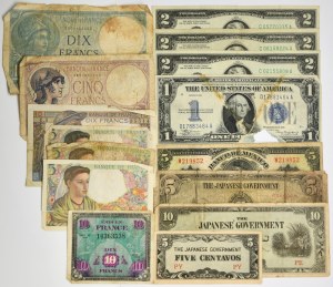 Group of world banknotes (15 pcs.)