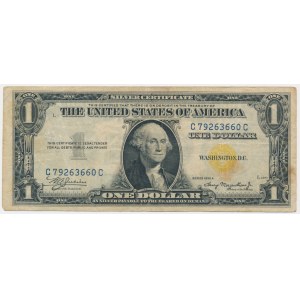 USA, Yellow Seal North Africa Silver Certificate, 1 Dollar 1935 - Julian & Morgenthau