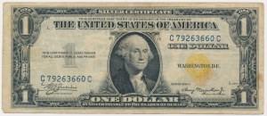 USA, Yellow Seal North Africa Silver Certificate, 1 Dollar 1935 - Julian & Morgenthau