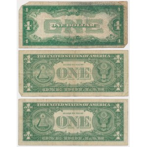 USA, zestaw 1 dolary 1928-57 (3 szt.)