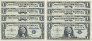 USA, lot 1 Dollar 1957 (8 pcs.)
