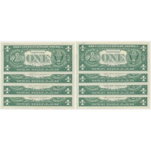 USA, zestaw 1 dolar 1957 (8 szt.)
