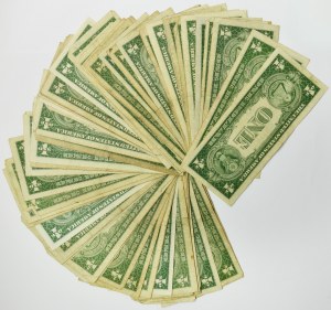 USA, lot 1 Dollar (75 pcs.)