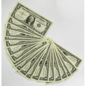 USA, zestaw 1 dolar 1957 (39 szt.)