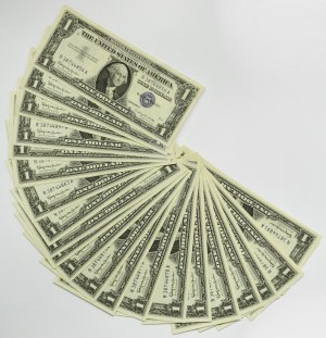 USA, lot 1 Dollar 1957 (39 pcs.)