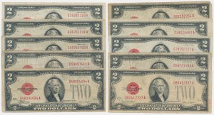USA, set 2 Dollars 1928 (10 pcs.)