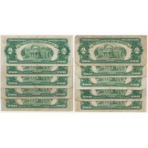 USA, zestaw 2 dolary 1928 (10 szt.)