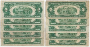 USA, set 2 Dollars 1928 (10 pcs.)