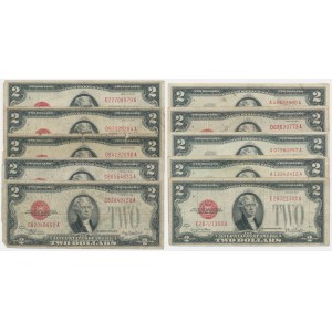 USA, zestaw 2 dolary 1928-63 (10 szt.)