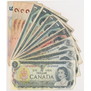 Canada, set 1-5 Dollars (12 pcs.)