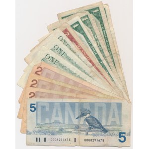 Canada, set 1-5 Dollars (12 pcs.)