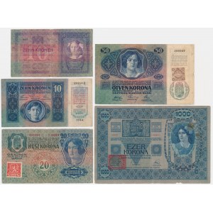 Czechoslovakia, set 10 Haleřu-10 Korun (1919) (5 pcs.)