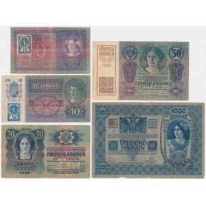 Czechoslovakia, set 10 Haleřu-10 Korun (1919) (5 pcs.)