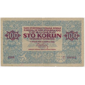 Czechoslovakia, 100 Korun 1919 - RARE