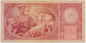 Tchécoslovaquie, 50 couronnes 1929