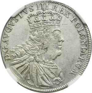 Augustus III of Poland, Tymf Leipzig 1753 - UNLISTED - NGC UND DETAILS