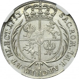 Augustus III of Poland, Tymf Leipzig 1753 - UNLISTED - NGC UND DETAILS