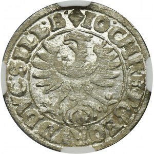 Silesia, Duchy of Liegnitz-Brieg-Wohlau, Johann Christian and Georg Rudolf, 3 Kreuzer Reichenstein 1618 HR - NGC MS63