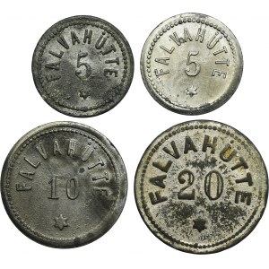 Set, Schwientochlowitz, Falvahütte, 5 Pfennig, 10 Pfennig and 20 Pfennig (4 pcs.)