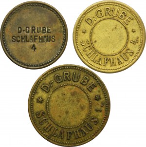 Set, Schwientochlowitz, Deutschlandgrube, 50 Pfennig and 100 Pfennig (3 pcs.)