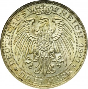 Germany, Kingdom of Prussia, Wilhelm II, 3 Mark Berlin 1911 A