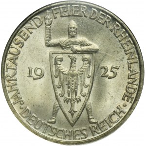 Niemcy, Republika Weimarska, 3 Marki Monachium 1925 D - NGC MS64