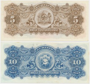Costa Rica, lot 5-10 Colones 1919 (2 pcs.)