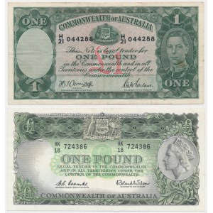 Australia, lot 1 Pound (1942-1965) (2 pcs.)