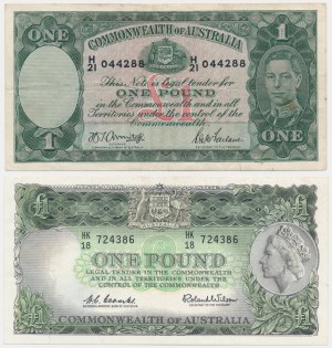Australia, lot 1 Pound (1942-1965) (2 pcs.)