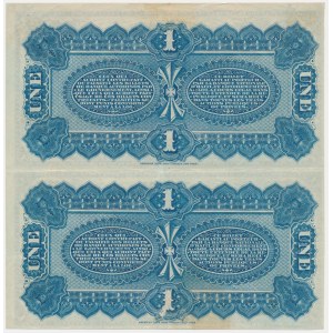 Haiti, 1 Piastre 1875 - uncut pair