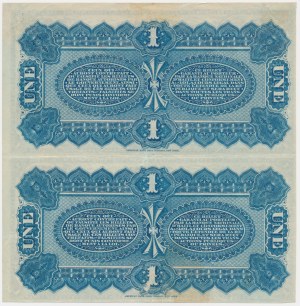 Haïti, 1 piastre 1875 - paire non coupée
