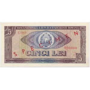 Romania, 5 Lei 1966 - SPECIMEN