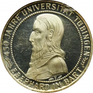 Germany, Weimar Republic, 5 Mark Stuttgart 1927 F - 450 Years of the University of Tübingen