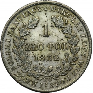 Kingdom of Poland, 1 zloty Warsaw 1832 KG