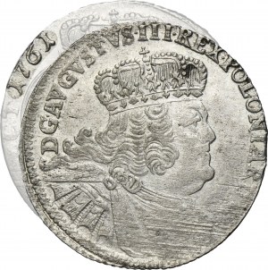 Augustus III of Poland, 8 Groschen Leipzig 1761 - RARE