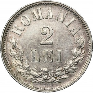 Romania, Carol I, 2 Lei Brussels 1875