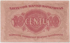 Lithuania, 10 Centu 1922