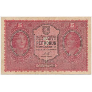 Czechoslovakia, 5 Korun 1919