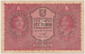 Czechoslovakia, 5 Korun 1919