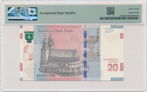 20 złotych 2015 - 1050 rocznica chrztu Polski - PMG 67 EPQ