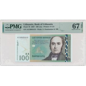Lithuania, 100 Litu 2007 - PMG 67 EPQ