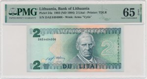 Lithuania, 2 Litai 1993 - PMG 65 EPQ