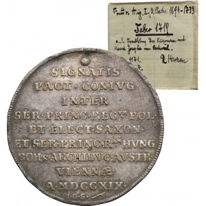 August II the Strong, Wedding Thaler Dresden 1719 IGS