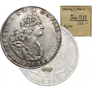 Augustus II the Strong, Thaler Dresden 1721 IGS - RARE