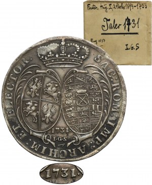 Augustus II the Strong, Thaler Dresden 1731 IGS - RARE
